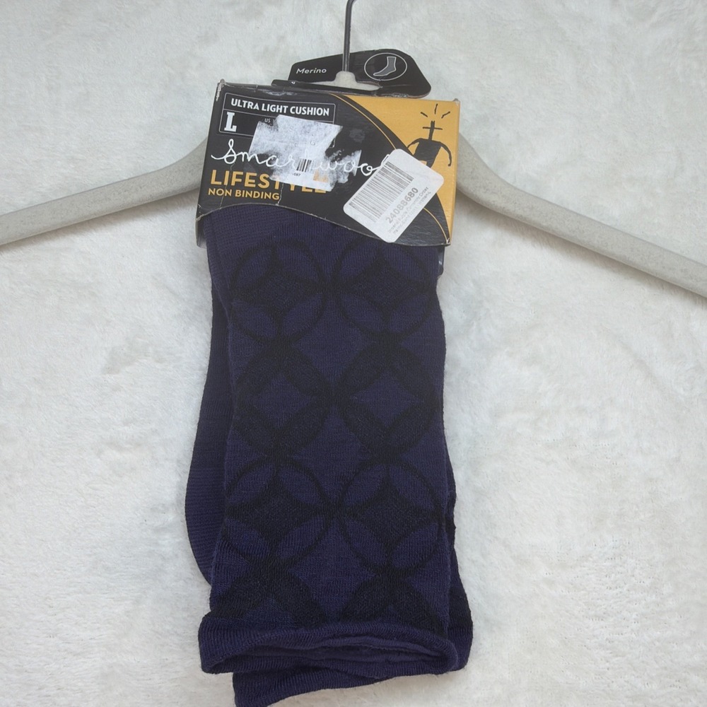 Smartwool Socks Womens Large Merino Wool Ultra Light Cushion Hiking Purple